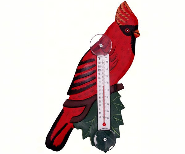 Scarlet Macaw Small Window Thermometer