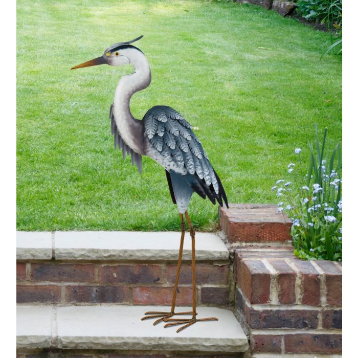 Regal Blue Heron Decor 26" Down