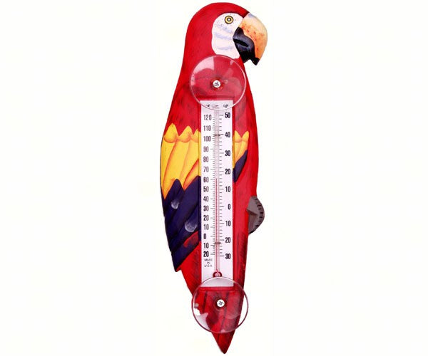 Cardinal on Branch Small Window Thermometer